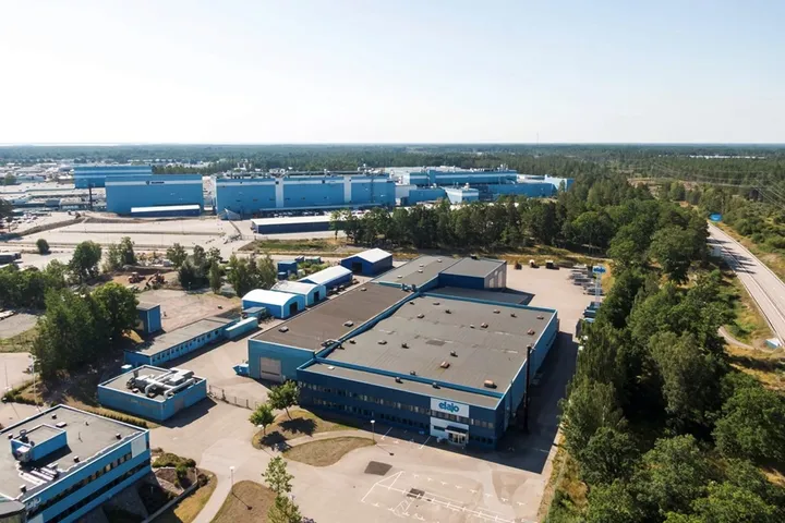 Industriområdet kring Snickeriet 4 sett från luften